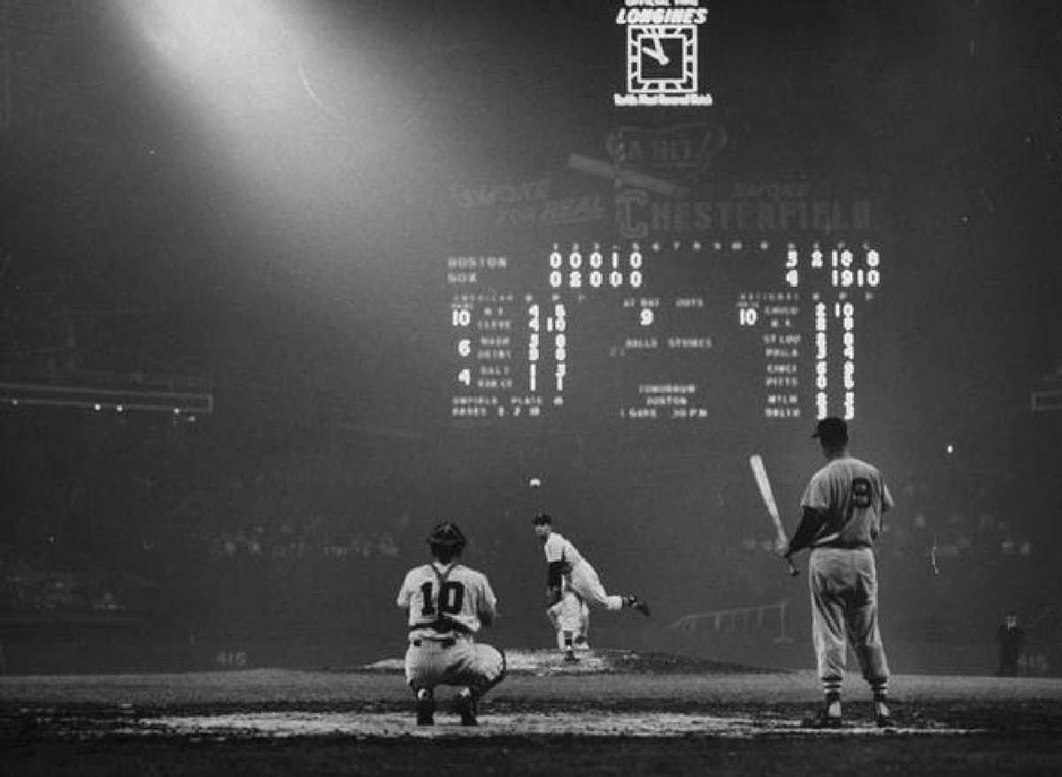 BeschlossDC's tweet image. Chicago—@whitesox at Comiskey Park--Ted Williams about to bat 1957:  #Scherschel