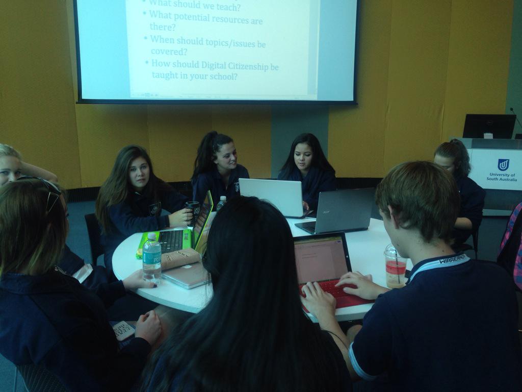 Gabyr115's tweet photo. 3 schools. 2 days. 1 topic- Digital Citizenship. #unpackDigC @WirreandaSS http://t.co/k6Nzh5Ows2