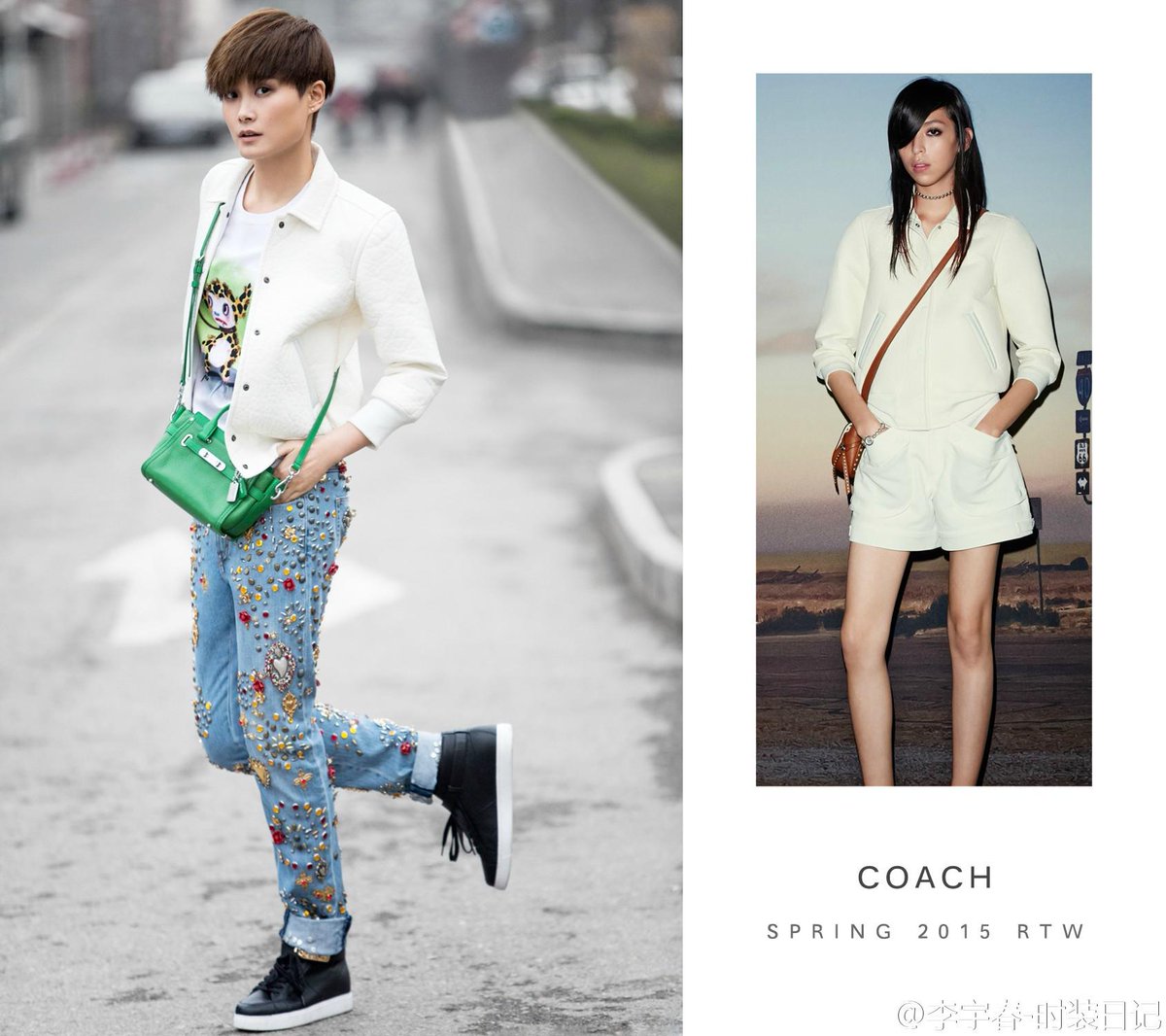 LiYuchunFashion's tweet photo. Apr 6, 2015. #CoachStar #Liyuchun aka #ChrisLee in @Coach Swagger/Coach x Baseman + Dolce &amp; Gabbana. http://t.co/4dixGT65op