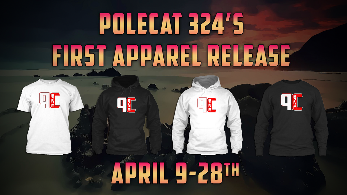 Polecat324's tweet photo. Polecat324 apparel has been launched! Visit http://t.co/rE3hOl6vc7 and order yours today! Love you all! <3 http://t.co/rAhBJVDwvR