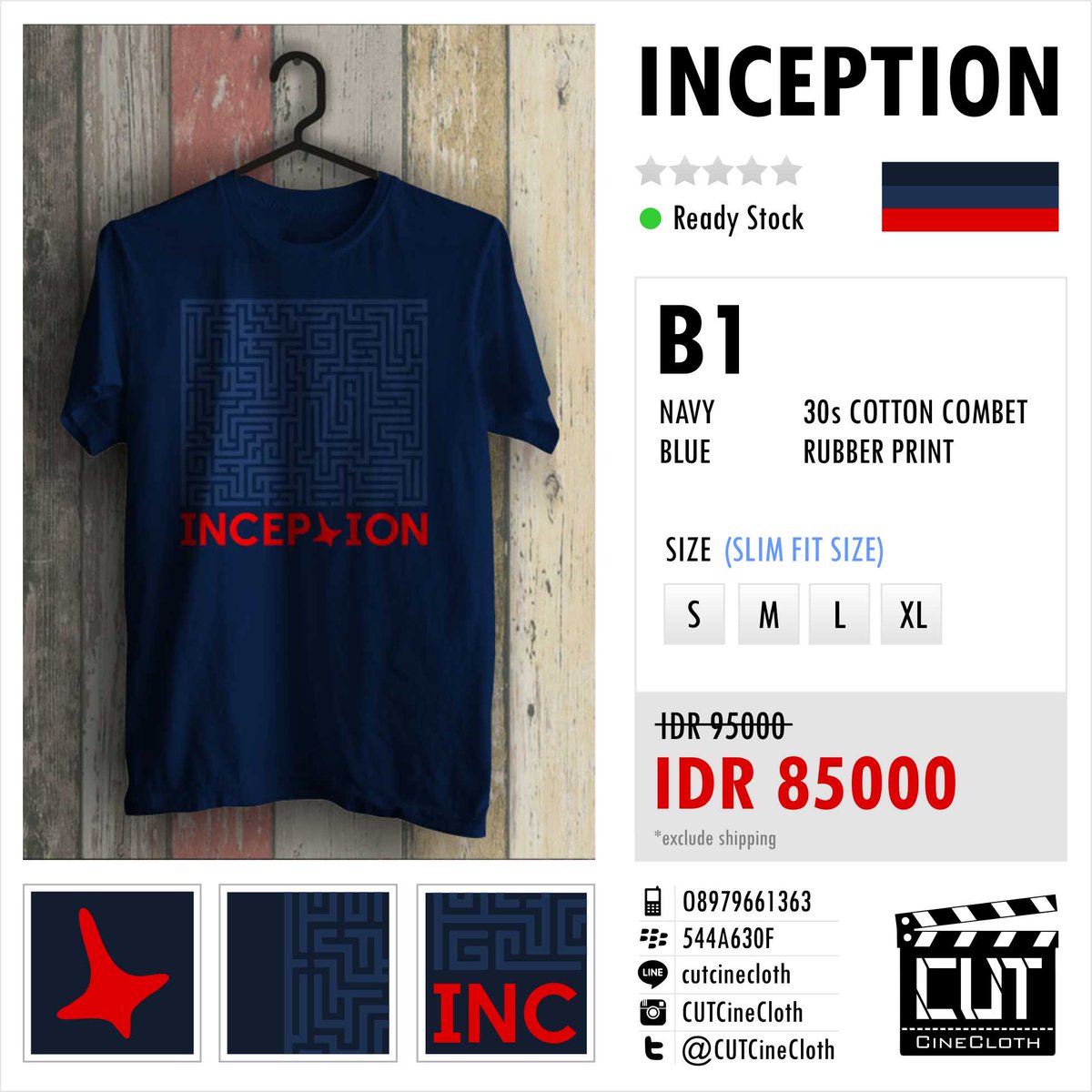 CUTCineCloth's tweet photo. Ready Stock | INCEPTION | Harga Promo 85K. #Inception #CUTSEASON2 http://t.co/lpZ7Jq4PAC