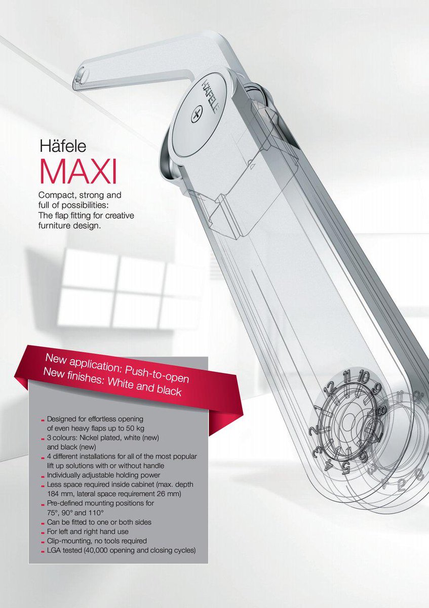 HafeleIndotama's tweet photo. Hafele Flap Fittings Maxi #functionalityForYou #Fittings #Furniture #HÄFELE #FindingBetterWays #ThinkingAhead http://t.co/TP0d1FQUNy