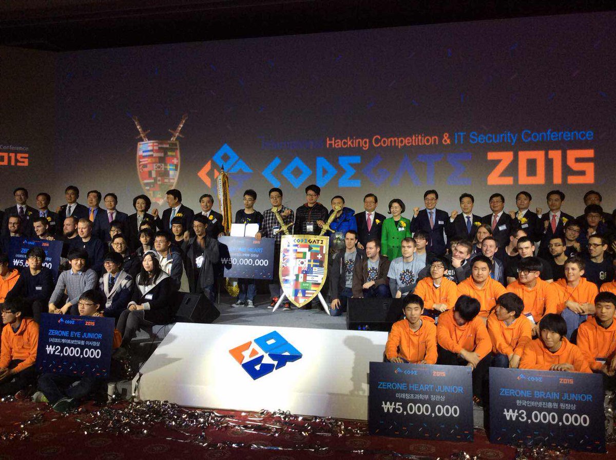 rezer0dai's tweet image. 0ops - fei chang cool! another nice sucess,besides pwn2own,our members in 0ops team together win #codegate @K33nTeam