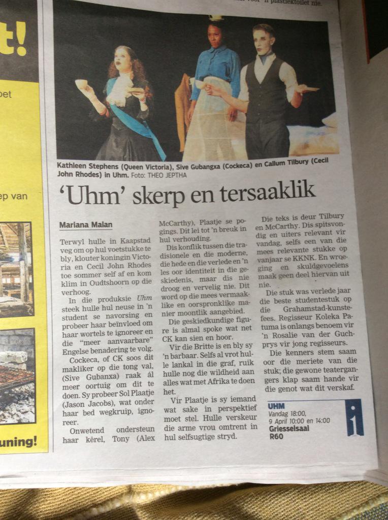 Alexhmccarthy's tweet photo. UHM in the press at Oudtshoorn! @Sivekins @AbsaKKNK @CallumTilbury #uhm #absakknk #kleinkaroo http://t.co/1X1VRD5X6A