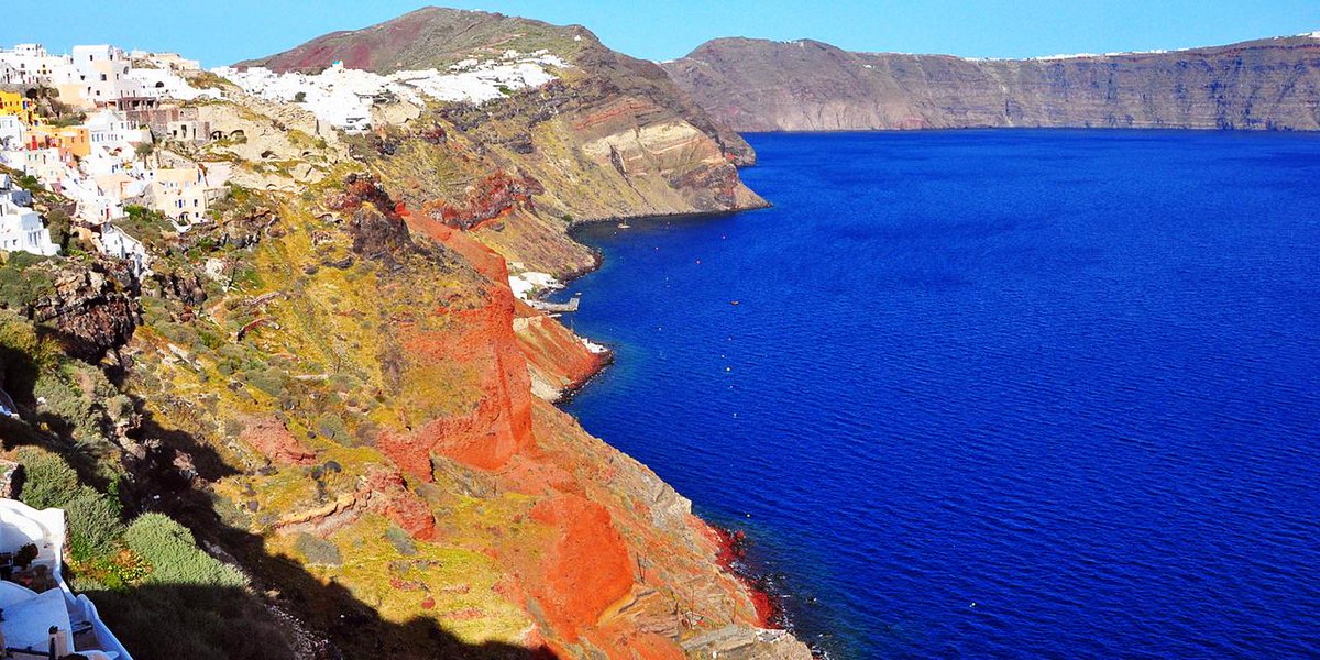 BBC_Travel's tweet photo. The colours of #Santorini make it a Greek island unlike any other. #Greece #BBCLifeInColour http://t.co/BJCp98jJ60 http://t.co/3zYl9ez0qs