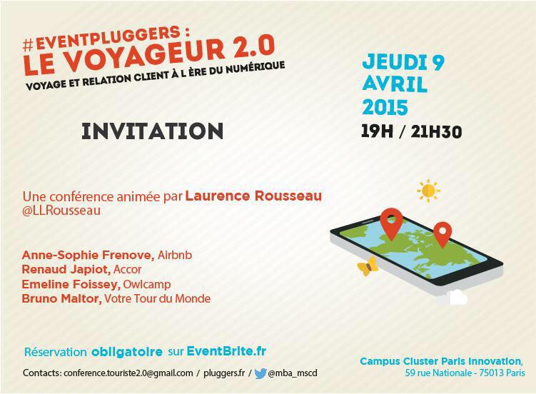 anhdaolepinaux's tweet photo. J-1 avant la #conférence sur le "#Voyageur 2.0" au @CampusCPI ! Places limitées : http://t.co/hHTHSvwxNv #tourisme http://t.co/frW9ZHuZtF