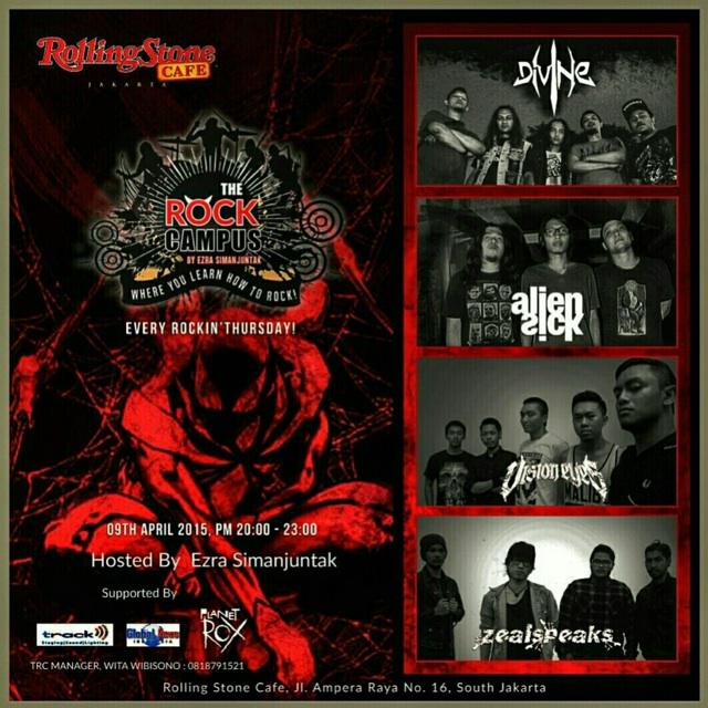 TOMORROW! #TheRockCampus by <a href="/Ezra_ZiFactor/">Ezra L. Simanjuntak</a> at @RSCafeINA w/ <a href="/DIVINE_thrash/">DIVINE</a> <a href="/zealspeaks/">zealspeaks</a> <a href="/visioneyes/">Vision Eyes</a> <a href="/aliensick/">ALIEN SICK</a>