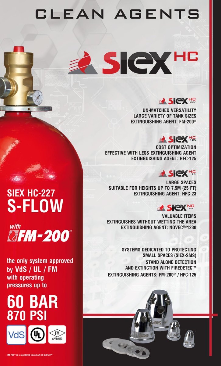 SIEX HC - Complete range of Clean Agents / Gama Completa de Agentes Limpios #Fire #ExtinguishingSystems