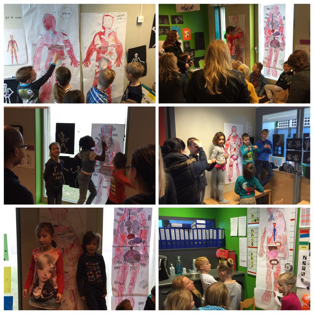 campuscolumbus's tweet image. Kinderen van #unitc geven uitleg over het menselijk lichaam. #veelontdekt #thematischonderwijs