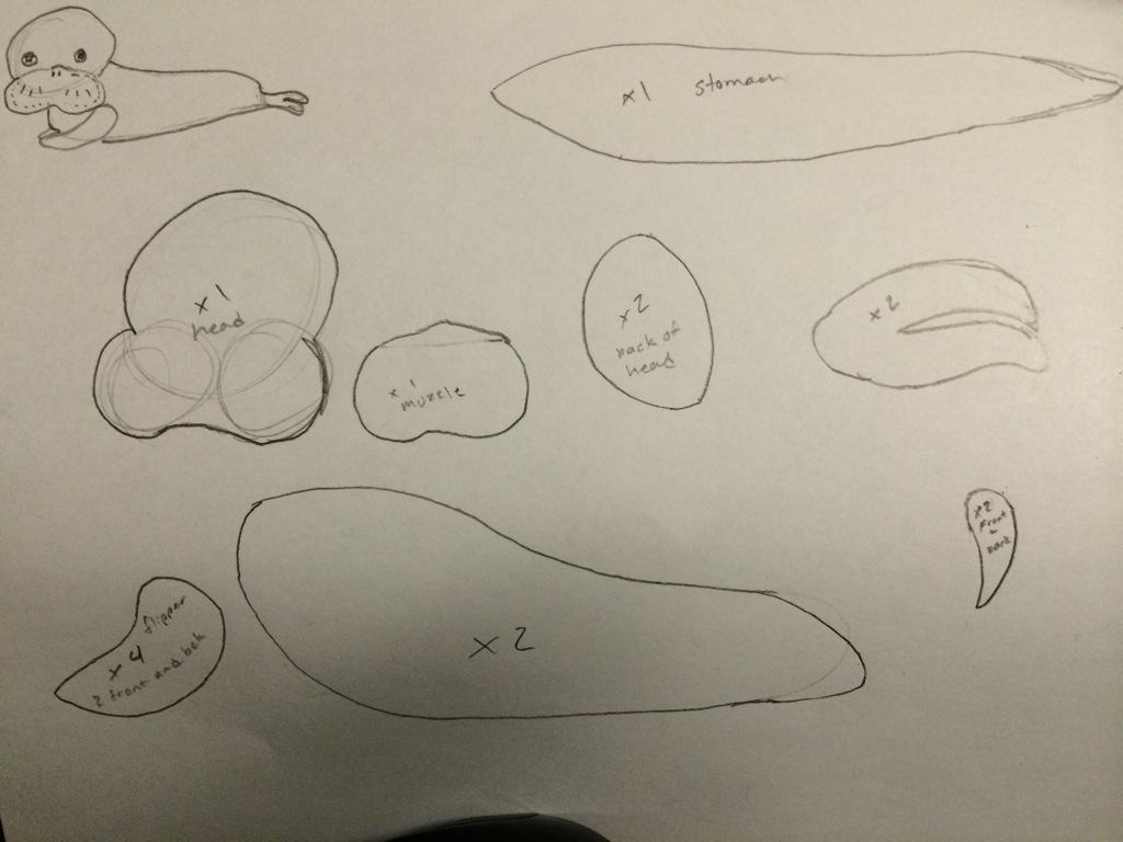 AddyAddyO's tweet photo. Rough sketch of walrus pattern :) @FiftyWalrus would be proud lol #diypatternmaking #plushies #twitch #annajeanart http://t.co/94TfyuHVTh