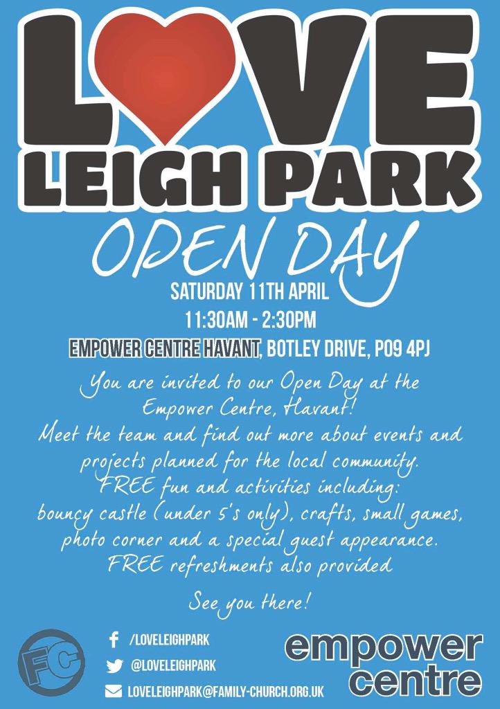 Coming up THIS SATURDAY! 11:30am - 2:30pm at Empower Centre Havant on Botley Drive - FREE FUN for all ages!