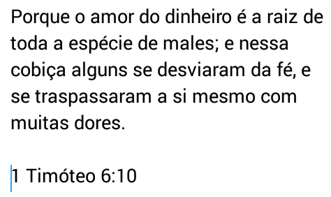 Carol_lol_lol_'s tweet photo. Porque o amor do dinheiro é a raiz de toda a espécie de males; http://t.co/ogk7Zotu2D