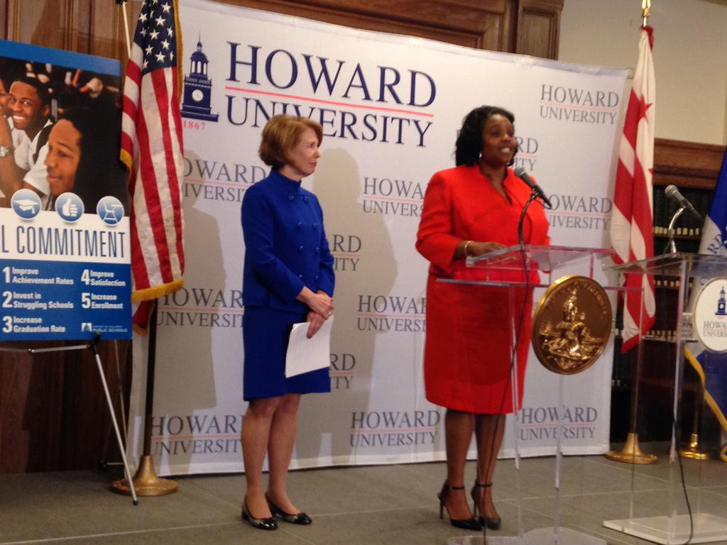 dcpublicschools's tweet photo. Breaking: Today DCPS and @howardu announced students at Banneker and McKinley can take Howard classes for free. http://t.co/TFydWflwzj