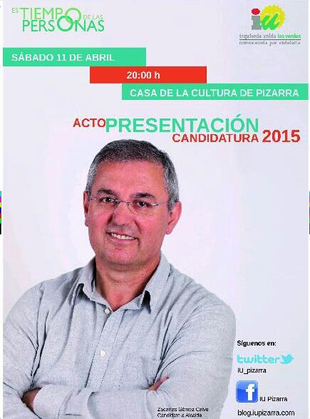 IU_PIZARRA's tweet image. Este sábado en la Casa de la Cultura de Pizarra #izquierdaunida #presentaciondelacandidatura #pizarra