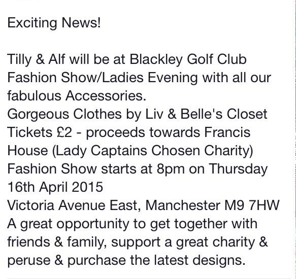 tillyandalf's tweet photo. Happy Wednesday to you all!
Would love a #retweet #manchester for our #Fashion Event (see pics) will be a fab night 🙋 http://t.co/1mRPAHE0Q1