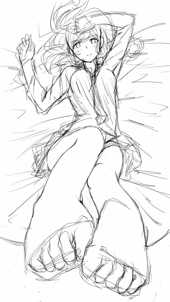 続いてラフ描き投げ(@_@)
スマホは液タブ感覚で掛けるので違うよさがありです 