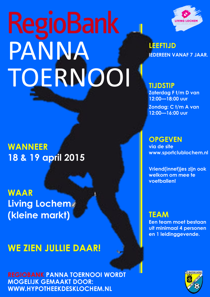 LivingLochem's tweet photo. Doe mee aan het Regiobank Panna Toernooi tijdens @LivingLochem ! Schrijf je in via http://t.co/9y8ij3P3oq #Lochem http://t.co/NlafKnpH6i