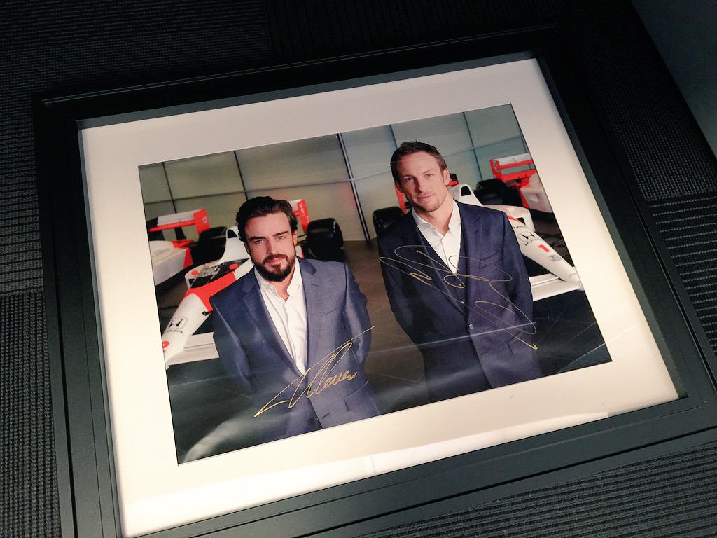 So who wants a signed <a href="/JensonButton/">Jenson Button</a> and <a href="/alo_oficial/">Fernando Alonso</a> photo? Simply RT and follow us this #ChineseGP to enter!