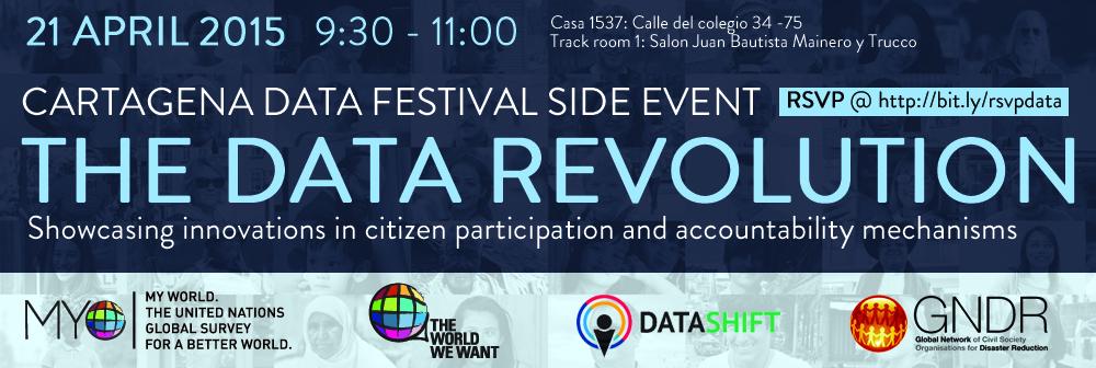 MYWorld2030's tweet image. We&apos;ll be in #Cartagena #Colombia for #data2015! Will you? Join us on 21 April #DataRevolution ow.ly/LkErv