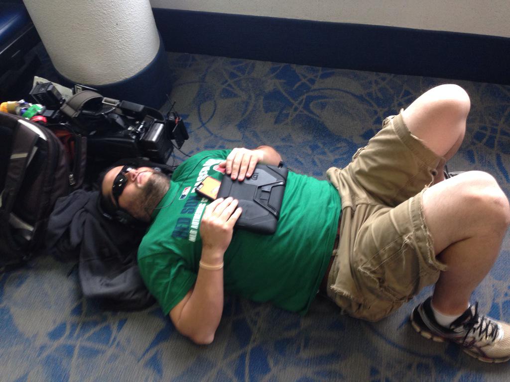 Poor little lamb. All that excitement this weekend tuckered him out.