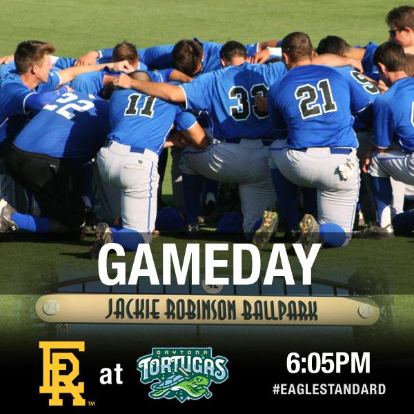 ERAUBaseball's tweet photo. GAMEDAY! The Eagles play an exhib. game v. the @daytonatortugas tonight at 6:05pm at Jackie Robinson Ballpark #GoERAU http://t.co/rT4IbKGY1z
