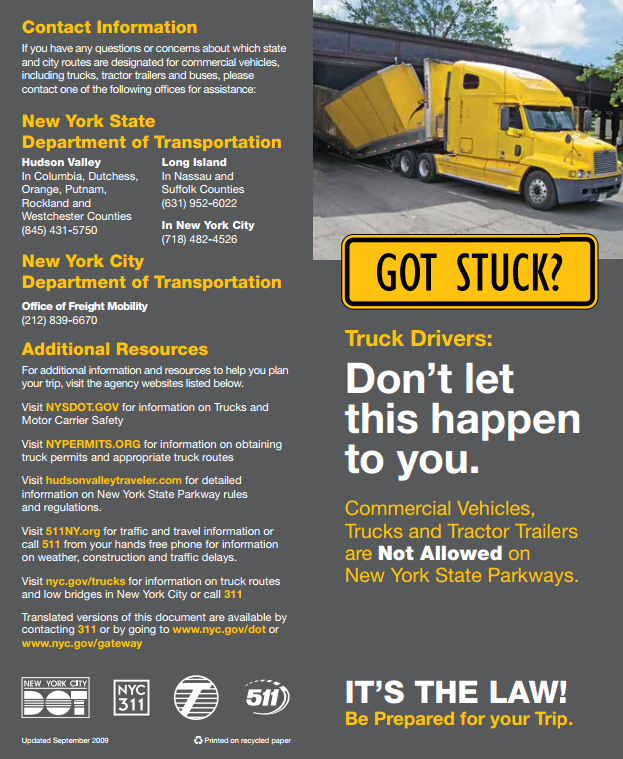 NYPD Transportation Bureau on Twitter "Truck operators need to view