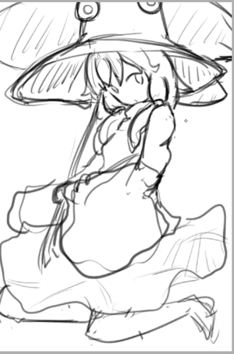 諏訪子様を落書き 