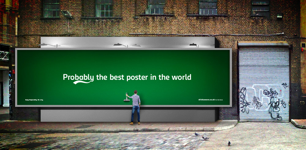 BeerForThat's tweet photo. Pssst. This poster in East London is pouring free @Carlsberg! We'd agree, that's #probablythebest poster in the world http://t.co/UEDGtgyins