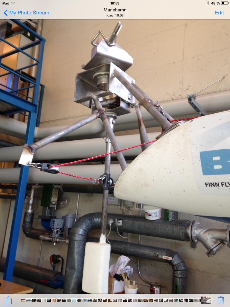SailingRobots's tweet photo. Foundation and mechanics for wind vane steering ready. Sea trial and testing start next week :-) #sailingrobots http://t.co/6ULDA9EiV6