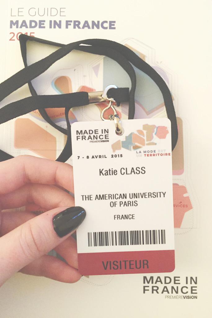 Katie__Class's tweet photo. Learning about textiles @PremiereVision #MadeinFrance http://t.co/uIOoXsmgvU