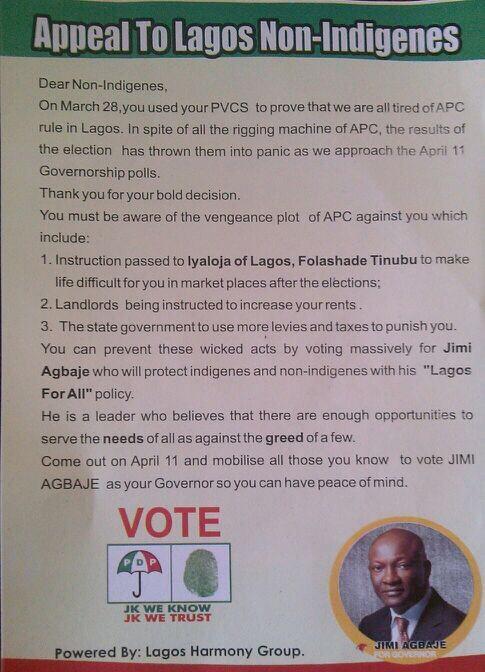AareAgo's tweet photo. Now Jimi Agbaje is right. "He is not one of them". He is all of them wrapped in one. @Ayourb Vote #Ambode2015 #APC http://t.co/Ft4DPFBGVB