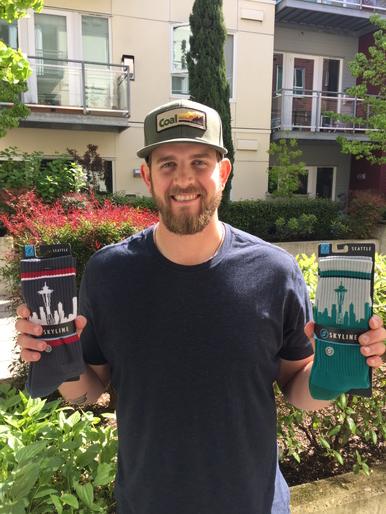 James_Paxton's tweet image. Thanks for the Seattle socks! @sklylinesocks #checkemout #GoMs