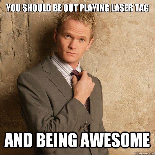 NWCCstudent's tweet photo. We usually don't take advice from Barney Stinson, but we'll make one exception. Laser Tag. Sunday 6:30-8:15. Wexford. http://t.co/T3LAMVgOJF