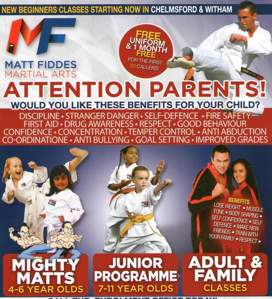 mfwitham's tweet photo. *ATTENTION PARENTS* martial arts for 4-6 &amp; 7-11 year olds. First month FREE after sign up. @EssexTweets @mfgroupUK http://t.co/8OF48aO6Gf