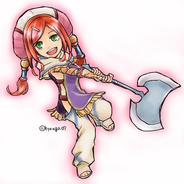 日向 お題がフリーだったのでミンサガ版のアイシャ キャラクター選ぶ画面では杖持ってたのに いざ初めたら斧装備でびっくりした サガシリーズ版深夜のお絵描き一本勝負 Http T Co Puqmd3kgmu