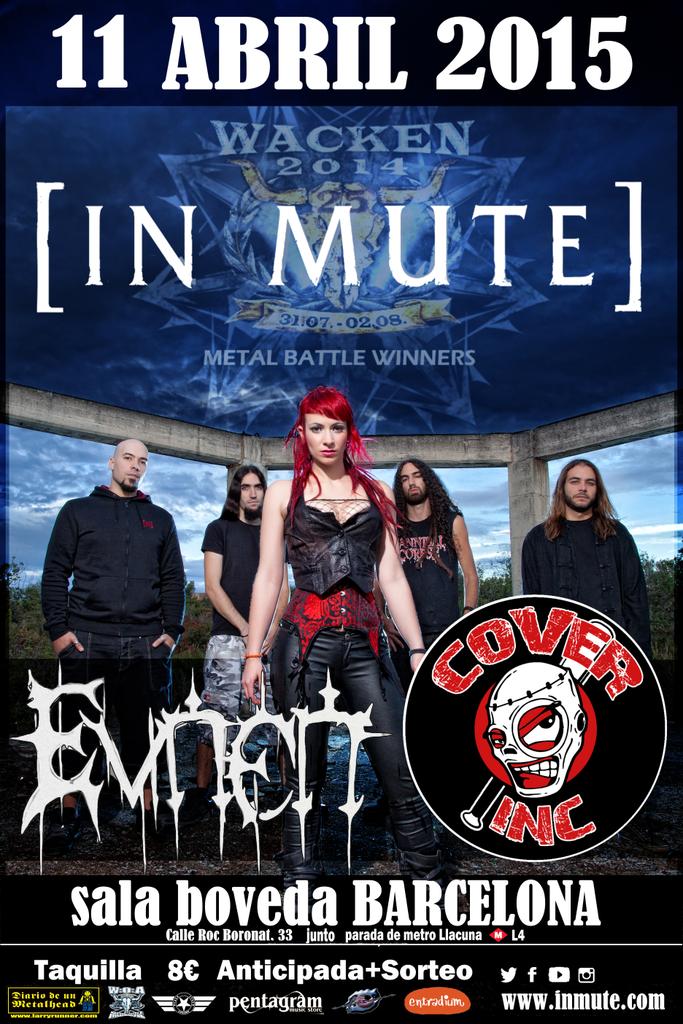EstefaniaGE's tweet photo. @INMUTEBAND   @Coverinc   #EVNEN -  Sala #Boveda #Barcelona  http://t.co/ZgJ92rRvFg http://t.co/f8Xt4W7HnO