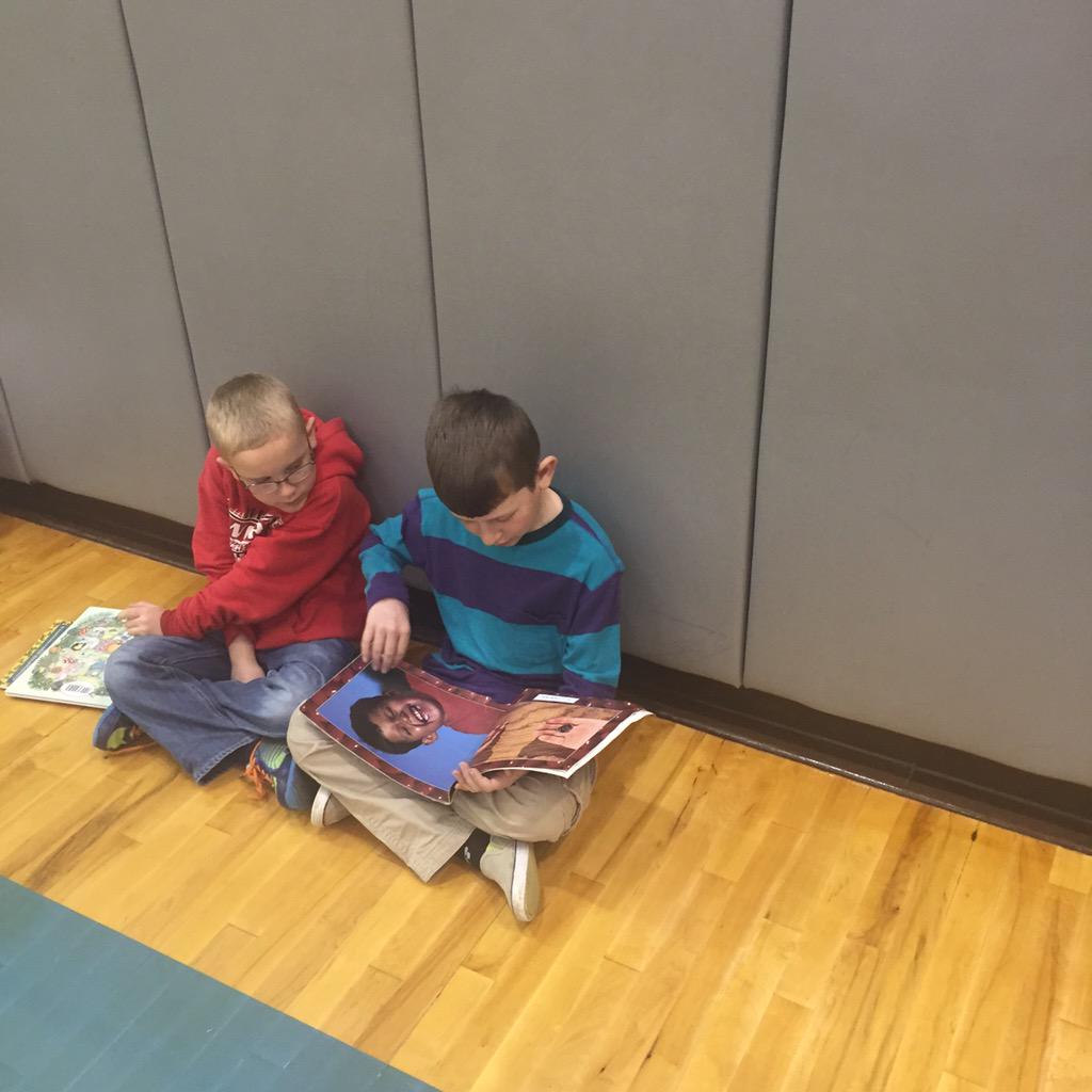 EpworthElem's tweet photo. Older students are reading to younger students as part of a reading celebration.  We have read more than 560,000! http://t.co/DQcZCZt1WZ