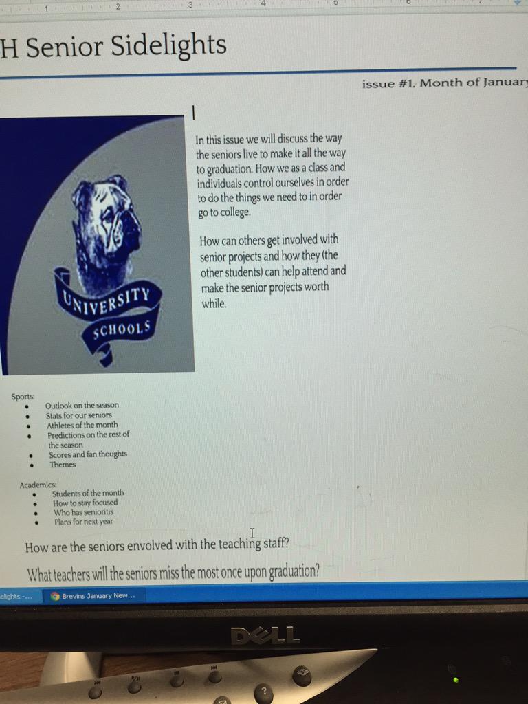 UHSeniors's tweet photo. Here are the previews of my senior project newspaper!! http://t.co/sOJOMvc3to