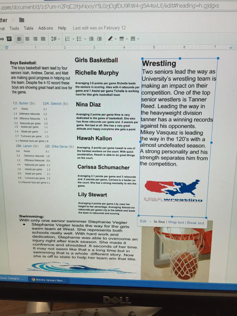 UHSeniors's tweet photo. Here are the previews of my senior project newspaper!! http://t.co/sOJOMvc3to