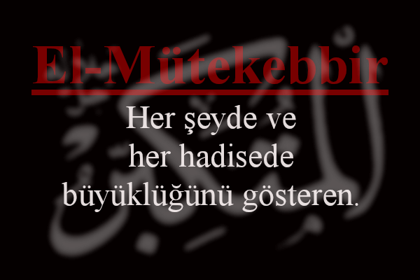 esmaulhussna's tweet photo. El Mütekebbir https://t.co/crtOfrjJc8