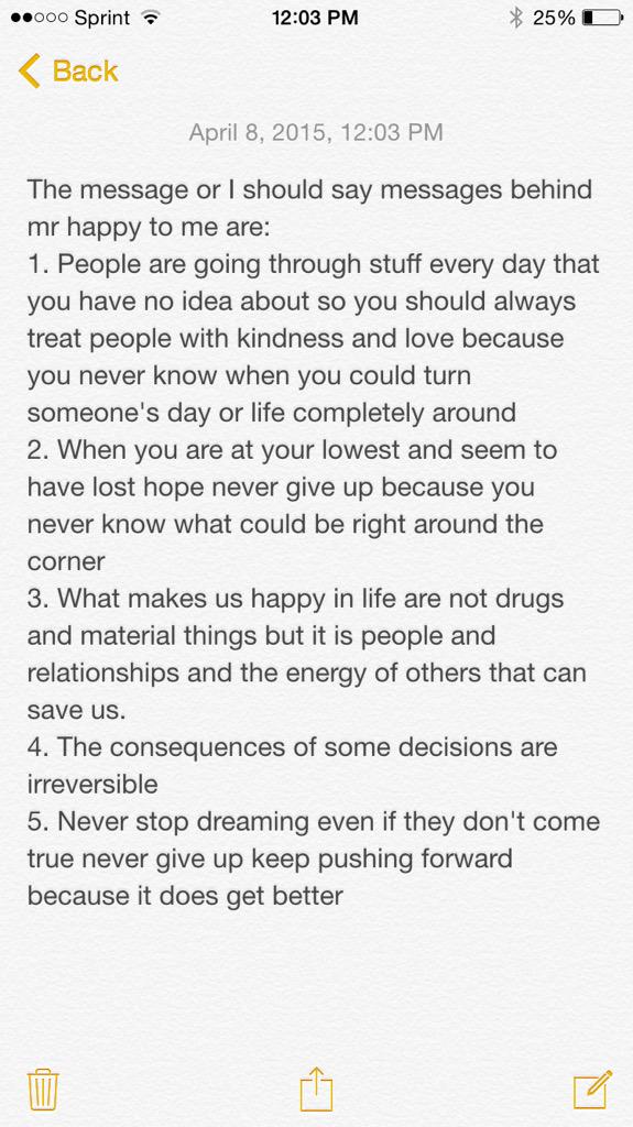 K8EThomas's tweet image. @chancetherapper my idea of the messages behind #mrhappy