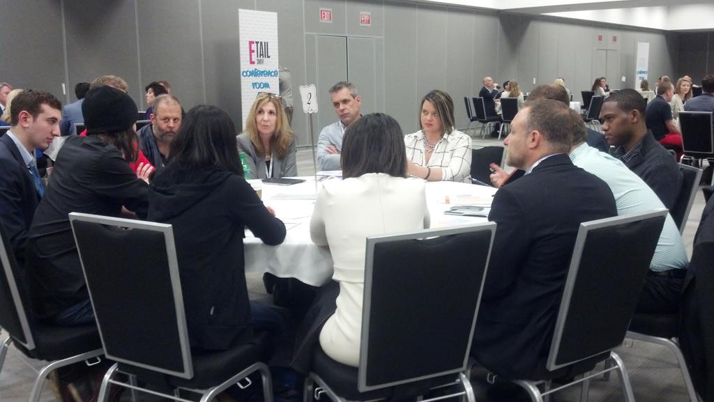 customerss's tweet photo. Roundtables are packed at #HomeDeliveryW #ClickCollectShow #EtailUSA! Some great conversations going on! http://t.co/To5MxrR3rv