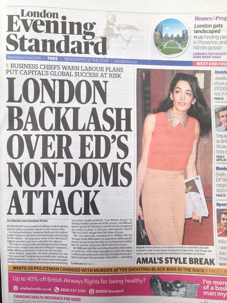 peter_watts's tweet photo. The Evening Standard, as ever, speaking for both Kensington AND Chelsea. http://t.co/NL0m6enlmR