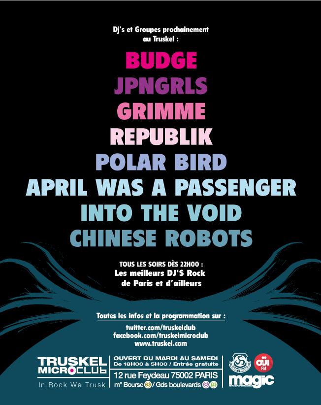 [COUP DE PROJECTEUR] <a href="/Aprilpassenger_/">April passenger</a> est dans Magic :-) 
RDV le 23 AVR au <a href="/truskelclub/">Truskel Microclub</a> ​ bit.ly/1BLYv7K