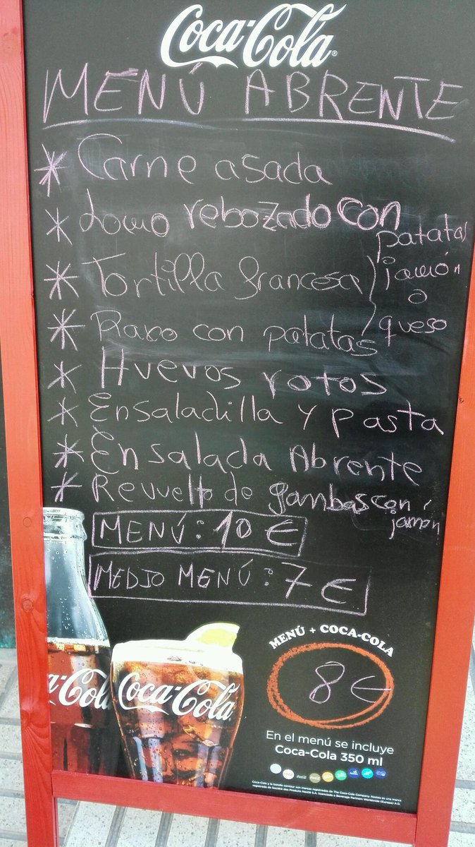 PostureoLucense's tweet photo. Que precio me dice que cuesta el menu?? http://t.co/tlIpS8a4V6