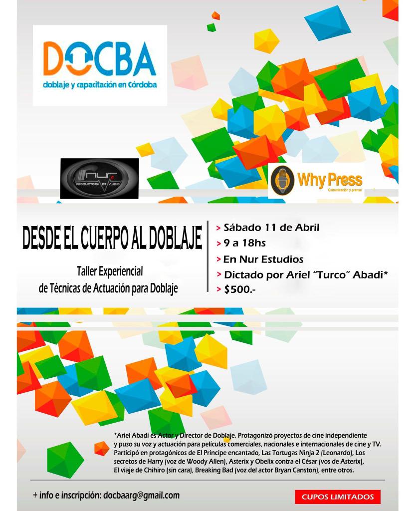 WhyPress_'s tweet photo. Último día para inscribirse en Taller de Técnicas de Actuación para Doblaje/ cc @olgasantillanpr @vickyansera @DOCBA_ http://t.co/lSabMETjzX