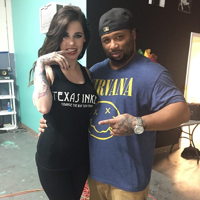 Digital_Icon's tweet photo. Me and the homie @kristamatic 
#igers #likesplease #followme #instadaily #inkfix #inkaddict #texasinked #insta #tat… http://t.co/ftc6DYzHKW