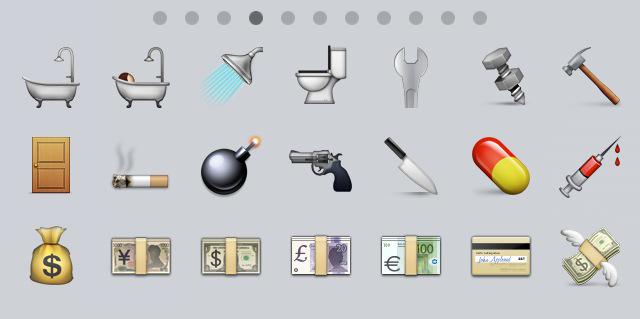 jcgregs's tweet photo. I always think this section of emojis is like a Rihanna video. http://t.co/dPVyEnRvMN