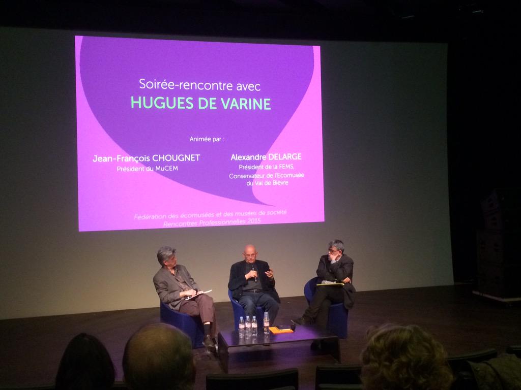 CelineChanas's tweet photo. #fems2015 ouverture des RP sur le thème de la participation avec #huguesdevarine @MuCEM_Officiel @multimediation http://t.co/7puuU5k1WK