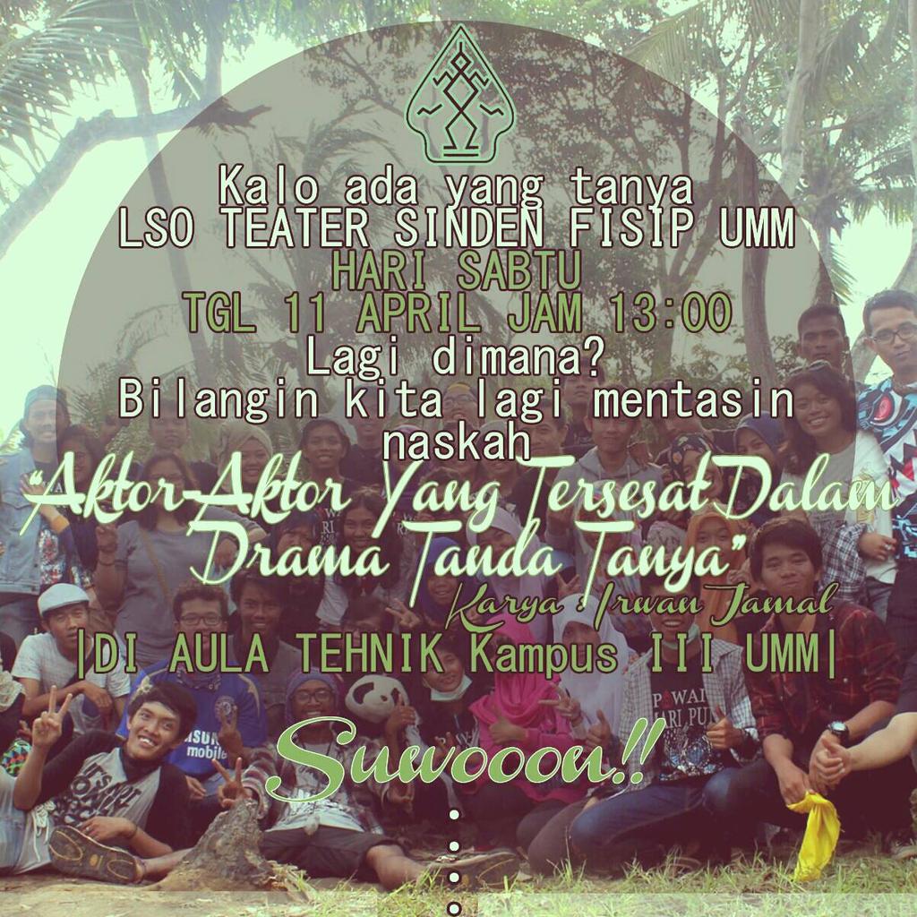 anastuyyos's tweet photo. Cc : @teatersinden @TeaterCremonaFT @UKMTEATERUMM @TeaterKala @MalamPuisi_MLG http://t.co/LpADSFiPE0